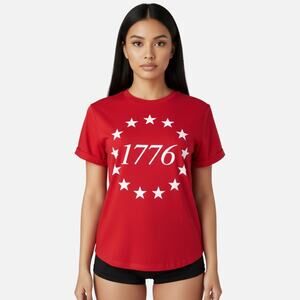 Red Star 1776 Graphic Crewneck T Shirt